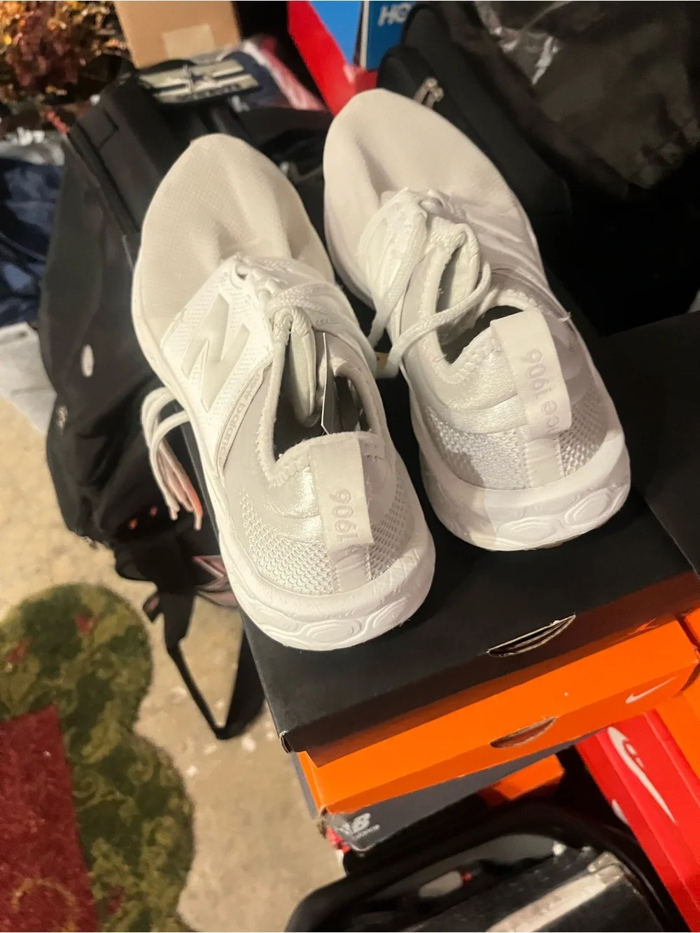 Very nice size 8.5 New Balance Kids' Lightweight White Athletic Sneakers